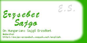 erzsebet sajgo business card