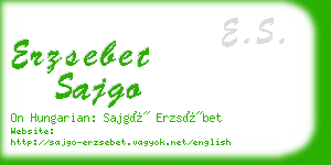 erzsebet sajgo business card